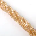 Strand of faceted champagne gold bicone crystal glass beads for DIY jewelry making - 3mm (Aperture approx. 0.9mm, approx. 110-115 pcs/strand) / Champagne