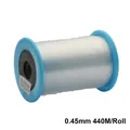 Transparent 0.45mm nylon beading thread 440m roll on blue spool for jewelry making - 0.45mm / 400m