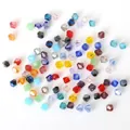 Mixed bicone faceted crystal beads in multiple colors for DIY jewelry making - 3mm (Aperture approx. 0.9mm, approx. 110-115 pcs/strand) / Multicolor