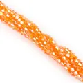 Faceted orange bicone glass beads for DIY jewelry making and handmade crafts - 4mm (Approx. 80-85 pcs/strand) / Light Orange Red AB