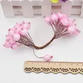 Bacche artificiali rosa smerigliate per composizioni floreali e decorazioni natalizie - Diametro bacca 12mm, Gambo 13cm, 40 teste/20 steli / Rosa