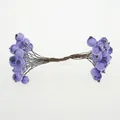 Bacche finte viola smerigliate con steli in filo ritorto per artigianato DIY - Diametro bacca 12mm, Gambo 13cm, 40 teste/20 steli / Viola Chiaro