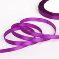 Rollo de cinta de raso morado oscuro para manualidades y accesorios para el cabello - Púrpura