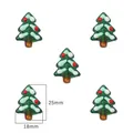 Set de 5 cuentas de vidrio de árbol de Navidad hechas a mano para pulseras de DIY - Árbol de Navidad / Diámetro del agujero aprox. 2mm, 1 Pieza/Paquete