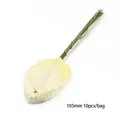 Beigefarbene künstliche Blütenstempel für DIY-Haarnadeln, 105 mm Länge, 10 Stück/Beutel - Kleines Blatt