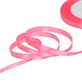 Rollo de cinta de raso rosa brillante con textura sedosa para accesorios de pelo DIY - Rosa Oscuro