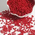Levendige rode 2-4mm glaskralen voor DIY-armbanden en handgemaakte sieraden - 2mm (15g/Verpakking) Ongeveer 1000 Stuks / Donkerrood