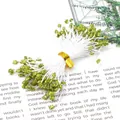 Stami floreali verdi glitterati per fiori fatti a mano fai-da-te e decorazione regali - Nucleo del Fiore Verde Glitterato di Cristallo Brillante