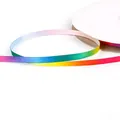 Regenbogenfarbenes Satinband für DIY-Schmuckherstellung auf weißer Spule - Stil A / Regenbogen