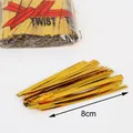 Gold 8cm metallic twist ties for DIY crafts and gift packaging in a bulk pack - 4mm x 8cm / Gold