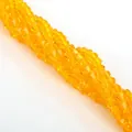 Sparkling amber yellow bicone crystal glass beads for DIY jewelry and necklace crafting - 6mm 1 Strand/Pack (Approx. 40-45 pcs/Strand) / Orange Yellow