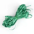 Lustrous emerald green satin ribbon bundle for DIY crafts and handmade floral projects - Green