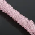 Pink faceted bicone crystal glass beads string for DIY jewelry making accessories - 6mm 1 Strand/Pack (Approx. 40-45 pcs/Strand) / Light Pink