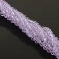 Faceted lavender bicone crystal beads for DIY jewelry making on reflective background - 6mm 1 Strand/Pack (Approx. 40-45 pcs/Strand) / Crystal Purple