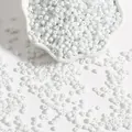 Perline di vetro bianco opaco per gioielli fai-da-te, 450g di perline a cilindro - 2mm 450g/Pack (circa 30000 pezzi) / Bianco Opaco
