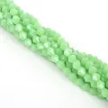 Light green faceted bicone crystal glass beads for DIY jewelry making and craft projects - 6mm 1 String/Pack (Approx. 40-45 Pcs/String) / Medium Green Jade