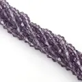 Strands of 4mm dark purple faceted bicone crystal glass beads for DIY jewelry making - 6mm 1 String/Pack (Approx. 40-45 Pcs/String) / Violet