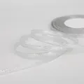 Silver metallic glitter ribbon roll for DIY gift wrapping and cake decoration projects - Silver Narrow Style
