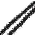Detailed 15mm black lace trim with hollow flower patterns for DIY hair accessories - 15mm / Black