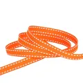 Cinta de grosgrain naranja con bordes cosidos blancos para manualidades y accesorios pelo - 4.5 Metros (10mm de ancho) / Naranja