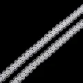 Pizzo bianco da 15mm con bordo ondulato traforato per accessori capelli e cucito fai-da-te - 15mm / Bianco