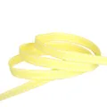 Cinta de falla amarilla con costuras blancas para accesorios de pelo y regalos DIY - 4.5 Metros (10mm de ancho) / Amarillo