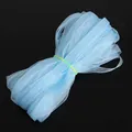 Ruban en mousseline bleu clair avec bords surjetés pour accessoires de cheveux DIY et nœuds - Rose bonbon