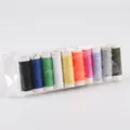10-delige naaigarenset met diverse spoelen in een heldere plastic verpakking - Multicolor In Polyzak (GSW031)