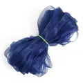Rouleau de ruban en mousseline bleu foncé transparent pour bricolage et bijoux de cheveux - Bleu marine