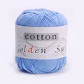Himmelblaues weiches Baumwollgarn zum Stricken für DIY-Handarbeitsprojekte und Basteln - 1 Knäuel/Pack / Hellblau