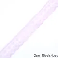 Bordure dentelle lavande 2cm non extensible pour loisirs créatifs, pack de 10 yards - Style Floral Festonné / Violet