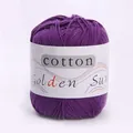 Einzelner Knäuel lila Baumwollgarn zum Stricken und Häkeln für DIY-Projekte - 1 Knäuel/Pack / Violett