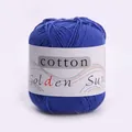 Dunkelblaues Baumwollgarn zum Stricken und Häkeln für DIY-Bekleidungsprojekte - 1 Knäuel/Pack / Saphirblau
