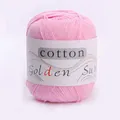 Rosafarbenes handgewebtes Baumwollgarn mit Golden Sun Etikett zum Stricken und Häkeln - 1 Knäuel/Pack / Hellrosa