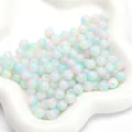 Macaron-Pastell-Glaskraquelé-Perlen für die DIY-Armband- und Halsketten-Herstellung - Eiskristall Rundperlen Stil / 8mm (30 Stk./Pack) / Blau Rosa Grün Mix