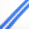 15mm bright blue lace ribbon trim with floral scalloped edges for DIY hair accessories - 15mm / Sapphire Blue