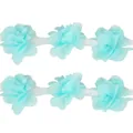 Handgefertigte 5cm cyanfarbene Chiffon-Blumenspitze für DIY-Hochzeitshandwerk und Nähen - Mintgrün