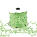 Nastro con foglie verde chiaro in poliestere su rocchetto per artigianato DIY e decoro - Larghezza 3cm, 10 Metri Per Confezione / verde chiaro