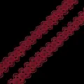 15mm burgundy floral scalloped lace ribbon for DIY hair accessories and crafts - 15mm / Burgundy