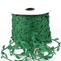 Vibrant green polyester leaf ribbon roll for DIY craft and home decoration projects - Width 3cm, 10 Meters Per Pack / Green
