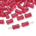 Sparkling rose red waist-drum shaped glass beads with silver glitter for DIY jewelry making - Resin Red