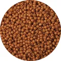 Donkerbruine karamel glaskralen met parelmoerglans voor DIY sieraden maken - 3mm (Opening 0,8mm, 450g/Verpakking) / Bruin & Geel
