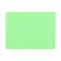 Light green microfiber jewelry cleaning cloth with decorative zigzag serrated edges - Green