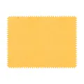 Yellow rectangular microfiber jewelry cleaning cloth with scalloped edges for silver care - Yellow