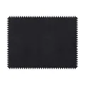 Single black microfiber cleaning cloth with serrated edges for jewelry and glasses - Black