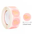 Pink round stickers with gold foil You've Got Great Taste text in 2.5cm roll - Small Round Label / Pink Base Gold Lettering Great Taste