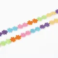 Colorful floral embroidery ribbon with multi-color stitched flowers for DIY sewing projects - Sunflower Shape (GCX01) / 2 Yards / Multicolor