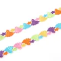 Rainbow embroidered lace trim with colorful star and shell patterns for DIY crafts - Skirt Pattern Style (GCX01) / 2 Yards / Multicolor