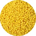 Gepolijste felgele glazen rocailles voor DIY-sieraden netjes in een cirkel gerangschikt - 3mm (Opening 0,8mm, 450g/Verpakking) / Geel
