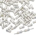 Polished silver curved tube spacer beads for DIY jewelry and handmade bracelets - Alloy Bamboo Silver (5 Pieces/Pack)